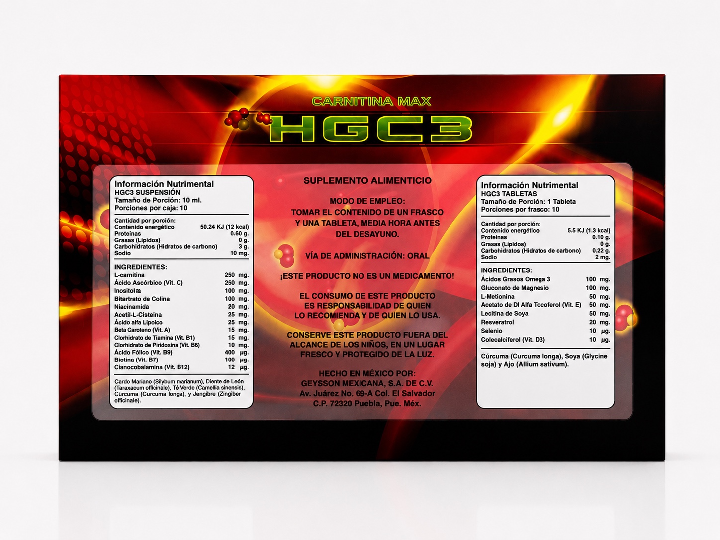 HGC3 — modo de uso e ingredientes