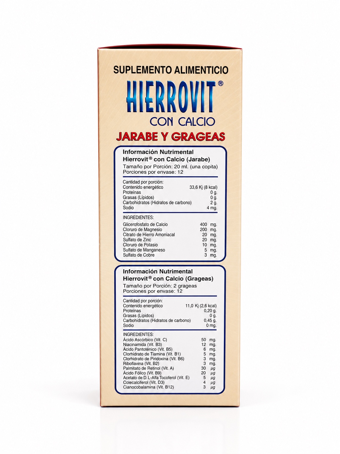 Hierrovit con Calcio — modo de uso e ingredientes