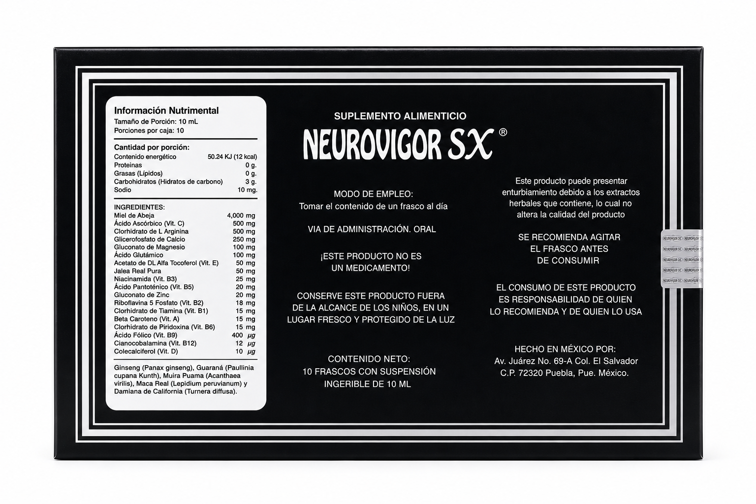 Neurovigor SX — modo de uso e ingredientes